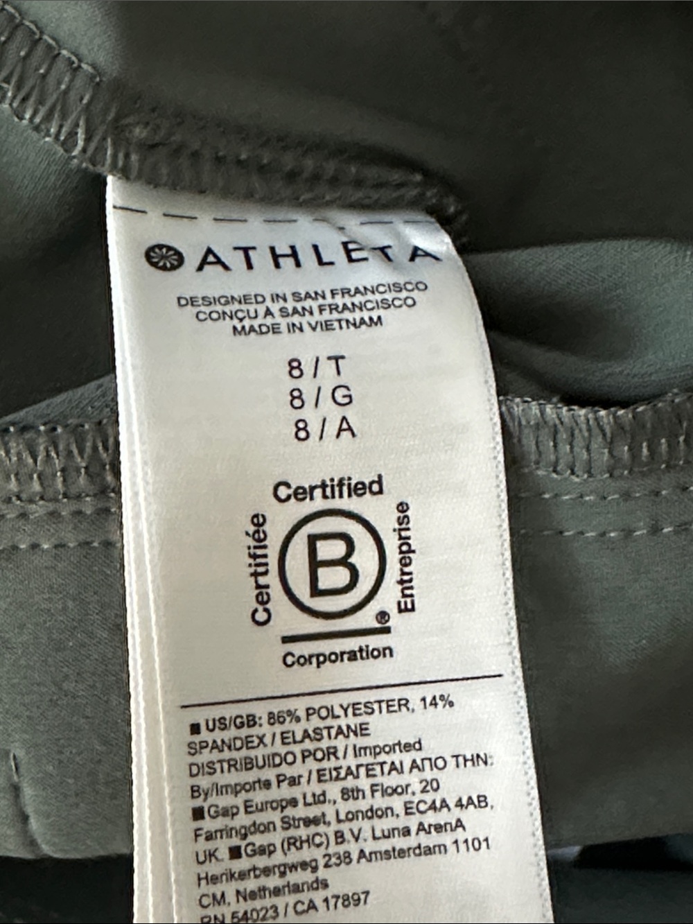 Athleta end less high rise Green Straight-Leg Dress Pants size 8T botanical - Picture 10 of 10
